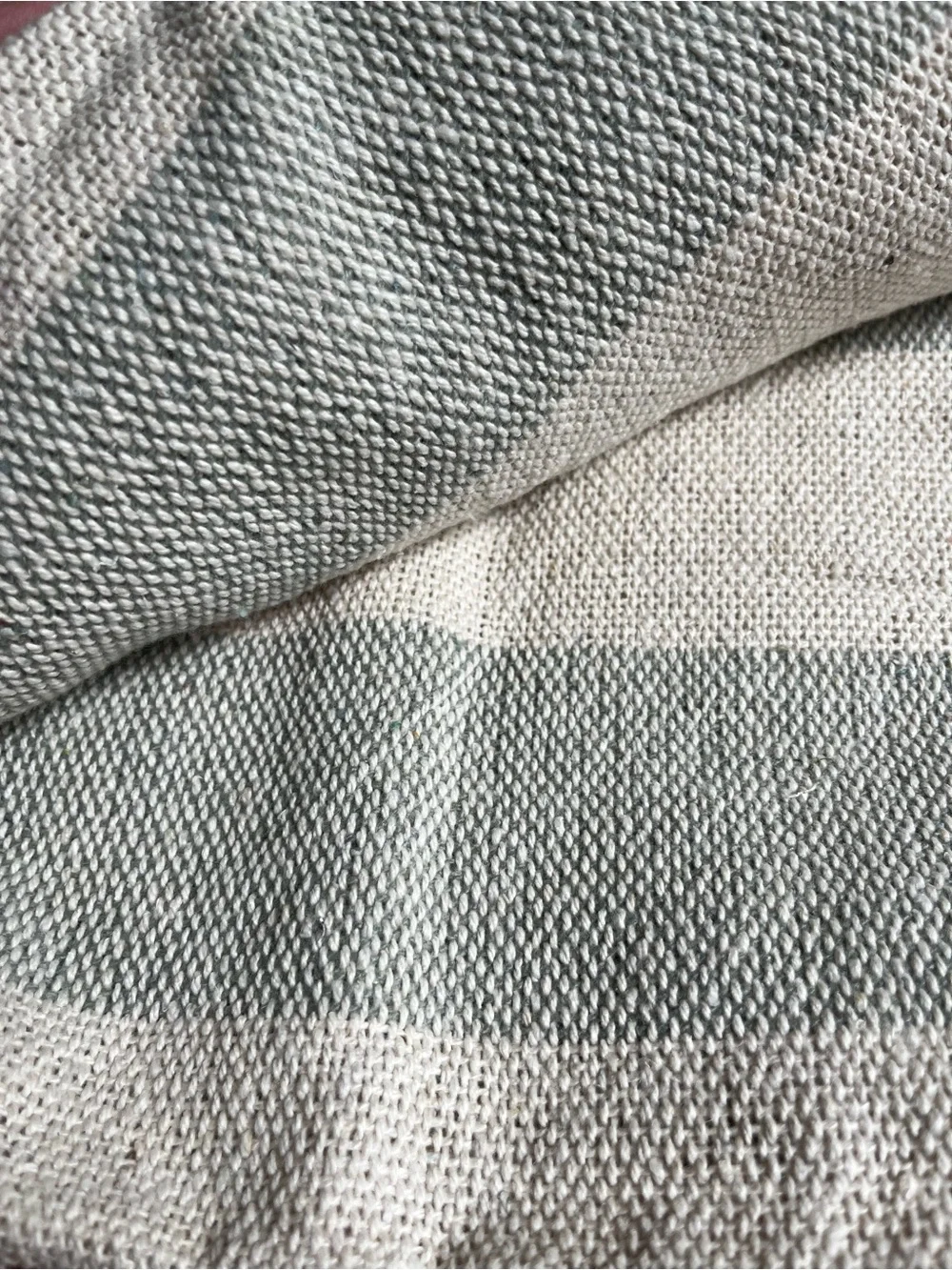 DII Cotton Cabana Striped Blanket Throw Fringe 50 x 60 Artichoke Beach Couch